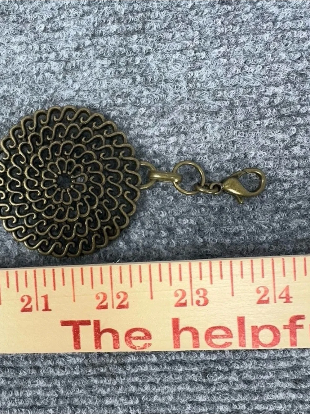 Vintage Solid Brass Filigree Medallion Chain Belt Boho Festival Adjustable 24-39